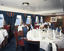 A view of the ship's dining rooms