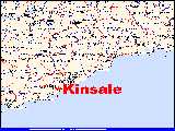 Map of Kinsale at scale 1:1,000,000
