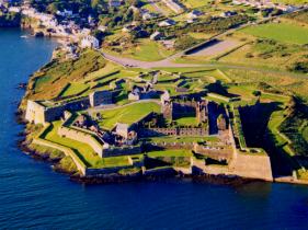 Kinsale's Charles Fort - one of the worlds' best preserved Star Forts. Summercove in Upper Left.