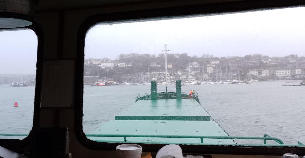 Cargo ship ANMI arriving Kinsale with 3500 tons of agricultural barley, Christmas eve, 2023.