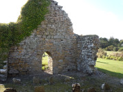 Inside west gable of church.