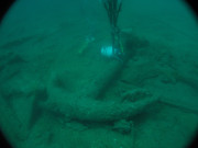 AUD anchor underwater prior to lifting.