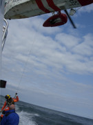 Rescuer touchdown. 