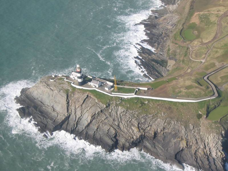 Aerial view of Halpin's second lighthouse.