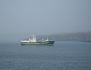 "Lucky Star" anchored at Kinsale harbour mouth.